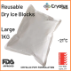 100 x Dry Gel Ice Packs Sheets Blocks Reusable-1KG- Cryoblock