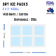 Food and Medical Grade Disposable Dry Ice packs - 250 G - 2x3